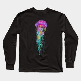 Jellyfish Purple Colors Long Sleeve T-Shirt